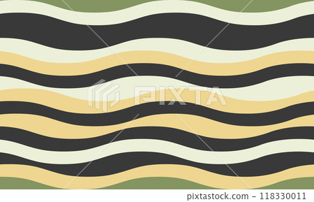 Abstract background with wavy stripes in vibrant colors, creating a rippled, liquid effect. Smooth curves and textured lines add elegance, vitality, and creativity. Ideal for wallpaper or textile. Abstract background with wavy stripes in vibrant colors, creating a rippled, liquid effect. Smooth curves and textured lines add elegance, vitality, and creativity. Ideal for wallpaper or textile. 118330011