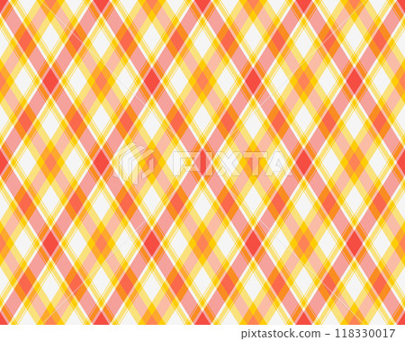 Argyle pattern of geometric rhombus. Harlequin check wallpaper design. Classic diamond shaped textile material for web background, print fabric clothing, sweater, wrapping paper, gift card, invitation 118330017