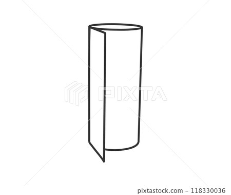 Textile roll vector icon. Paper tube illustration design for kitchen cleaning towel, carpet, scroll whatman, fabric. Textile roll vector icon. Paper tube illustration design for kitchen cleaning towel, carpet, scroll whatman, fabric. 118330036