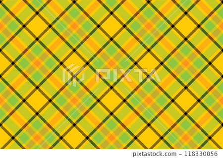 Tartan plaid background, diagonal check seamless pattern. Vector fabric texture for textile print, wrapping paper, gift card, wallpaper. Tartan plaid background, diagonal check seamless pattern. Vector fabric texture for textile print, wrapping paper, gift card, wallpaper. 118330056