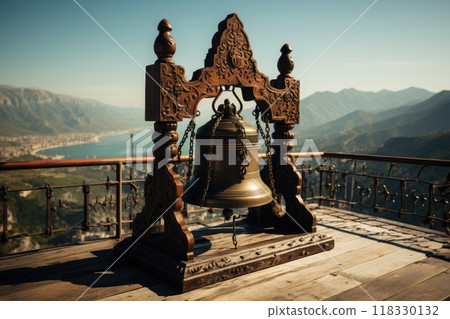 Old retro copper bells 118330132