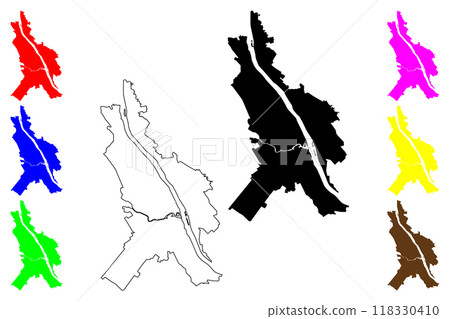 Yaroslavl City (Russian Federation, Russia) map vector illustration, scribble sketch City of Yaroslavl map 118330410