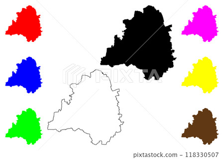 Peine district (Federal Republic of Germany, rural district, State of Lower Saxony) map vector illustration, scribble sketch Peine map Peine district (Federal Republic of Germany, rural district, State of Lower Saxony) map vector illustration, scribble sketch Peine map 118330507