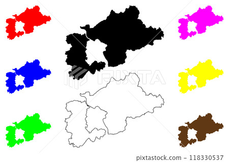 Rhein-Sieg district (Federal Republic of Germany, State of North Rhine-Westphalia, NRW, Cologne region) map vector illustration, scribble sketch Rhein Sieg Kreis map Rhein-Sieg district (Federal Republic of Germany, State of North Rhine-Westphalia, NRW, Cologne region) map vector illustration, scribble sketch Rhein Sieg Kreis map 118330537