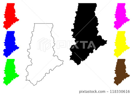 Ravalli County, Montana (U.S. county, United States of America, USA, U.S., US) map vector illustration, scribble sketch Ravalli map 118330616
