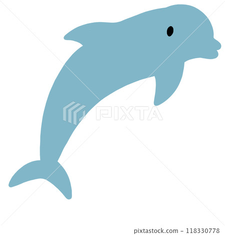 Hand drawn dolphin png for sea lives, animals, aquarium, souvenir shop, cartoon character, comic, mascot, cute patch, shirt print, plush toy, kid doll, brooch, under the sea, sticker, logo, icon 118330778