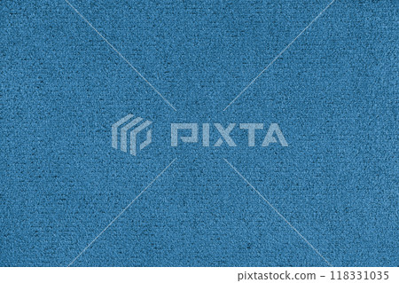 Plain blue colored microfiber detail texture, suede leather structure, textile background Plain blue colored microfiber detail texture, suede leather structure, textile background 118331035