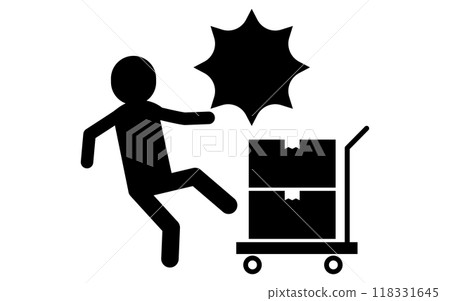 碰撞警告、安全標誌、危險、警告象形圖 118331645