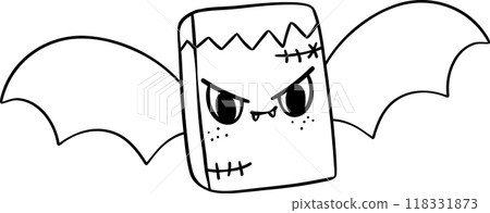 Groovy Retro School Supplies Halloween book cartoon outline Groovy Retro School Supplies Halloween book cartoon outline 118331873
