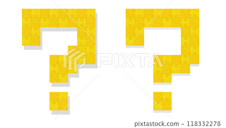 一組結合了黃色拼圖的 Hatena 標記 118332278