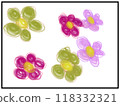 Flower back ground with white space green pink purple  118332321