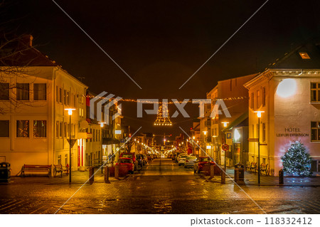 Illuminated Street (Reykjavik) Illuminated Street (Reykjavik) 118332412
