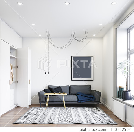 modern living interior design. 118332504