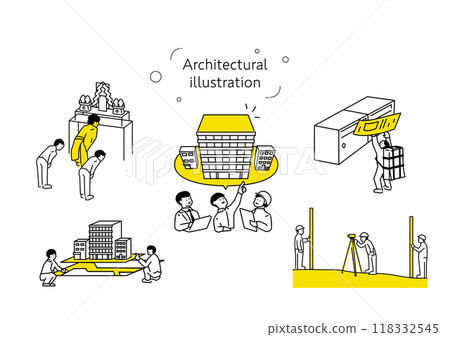 Construction illustration set: Planning centered 2 118332545