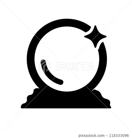 Fortune telling icon, crystal ball icon vector 118333096