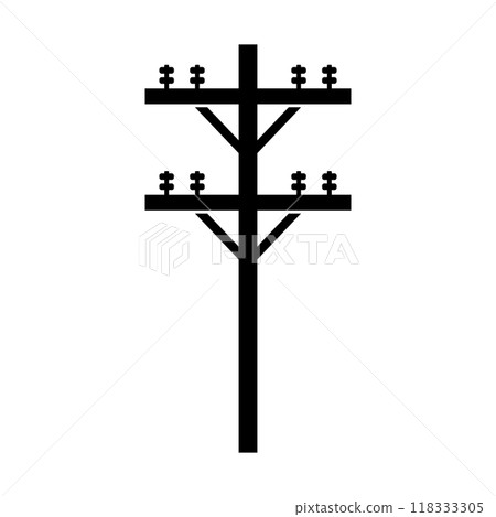 電線桿/電線桿剪影 電線桿/電線桿剪影 118333305