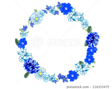 藍色花花環 118333475