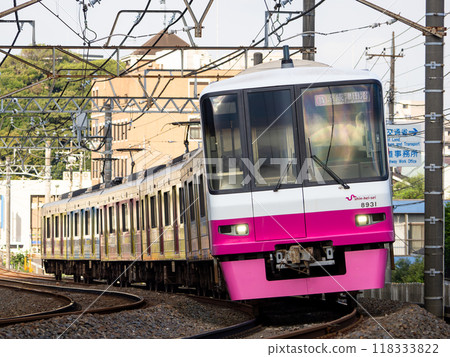 Shin-Keisei Electric Railway 8900 series train running on the Shin-Keisei Line Shin-Keisei Electric Railway 8900 series train running on the Shin-Keisei Line 118333822