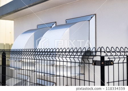 Rooftop exhaust equipment weather cover Rooftop exhaust equipment weather cover 118334339