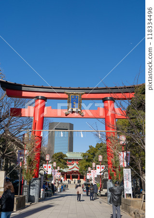 Tomioka Hachimangu Shrine in New Year, Monzen-Nakacho, Tokyo 118334496