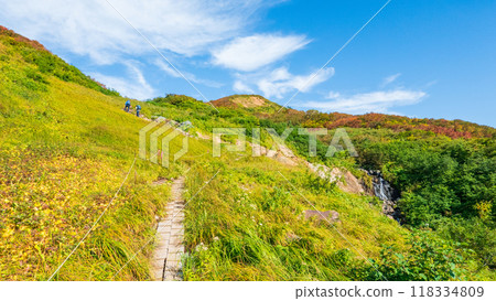 Autumn climbing of Mt. Yakeishi (Ginmeisui refuge hut to Ubaishi-daira) 118334809