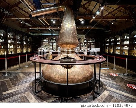 [Hokkaido] Yoichi Distillery Nikka Whisky's copper stills on display 118334973
