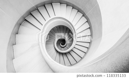 looking down the spiral staircase 118335133