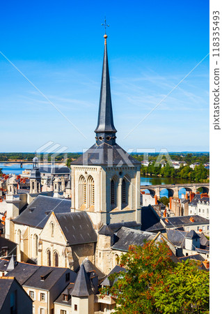Saumur city aerial view, France Saumur city aerial view, France 118335493