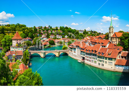 Bern aerial panoramic view, Switzerland Bern aerial panoramic view, Switzerland 118335559