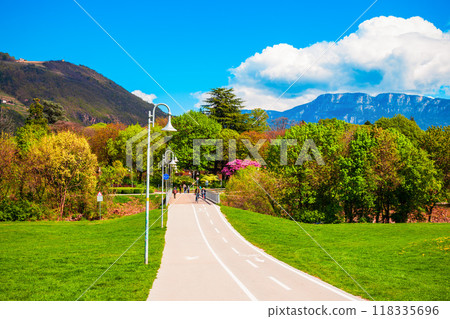 Bolzano aerial panoramic view, Italy 118335696