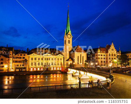 Fraumunster Church in Zurich, Switzerland 118335731