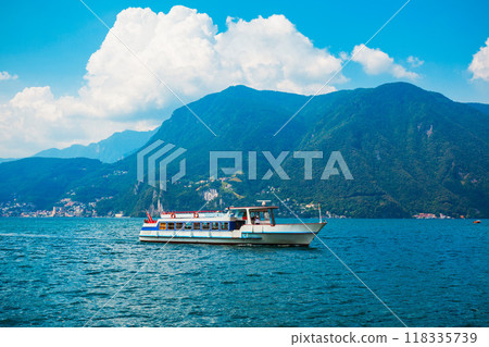 Lugano lake and city, Switzerland 118335739
