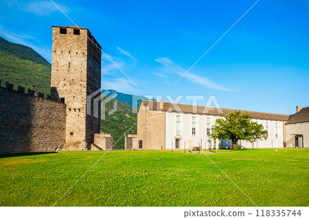 Castelgrande medieval castle in Bellinzona Castelgrande medieval castle in Bellinzona 118335744