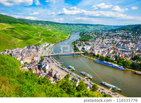 Bernkastel Kues aerial view, Germany. Bernkastel Kues aerial view, Germany. 118335776