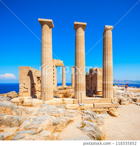 Lindos Acropolis and beach, Rhodes 118335852
