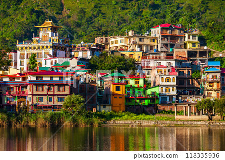 Rewalsar buddhist town near Mandi, India 118335936