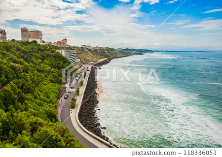 Biarritz aerial panoramic view, France Biarritz aerial panoramic view, France 118336051