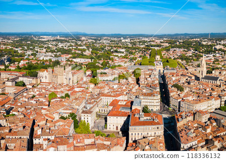 Montpellier aerial panoramic view, France 118336132