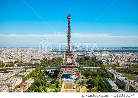 Eiffel Tower aerial view, Paris 118336174