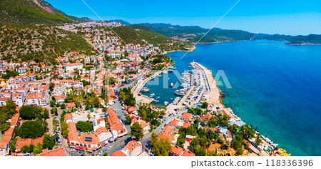 Kas city aerial panoramic view in Turkey 118336396