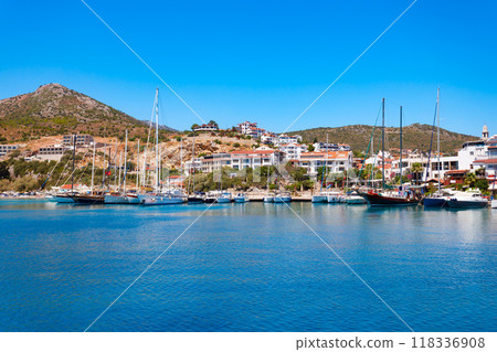 Boats and yachts at Datca marina in Turkey Boats and yachts at Datca marina in Turkey 118336908