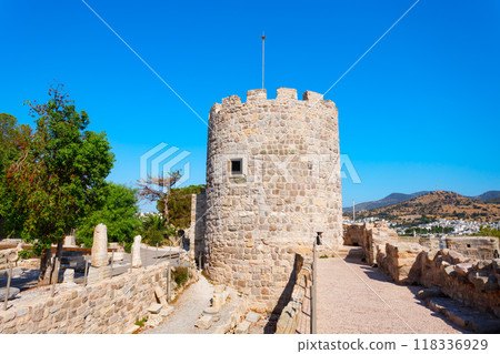 The Bodrum Castle of St. Peter in Bodrum city in Turkey The Bodrum Castle of St. Peter in Bodrum city in Turkey 118336929
