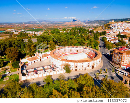 Bullring or plaza de toros in Antequera, Spain 118337072