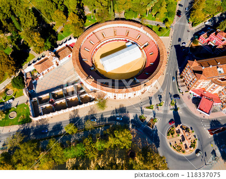 Bullring or plaza de toros in Antequera, Spain 118337075