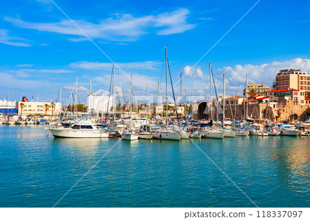 Port in Heraklion city, Crete island, Greece Port in Heraklion city, Crete island, Greece 118337097
