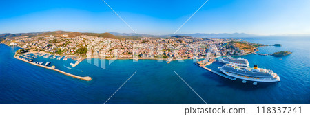 Kusadasi city aerial panoramic view in Aydin Province, Turkey Kusadasi city aerial panoramic view in Aydin Province, Turkey 118337241