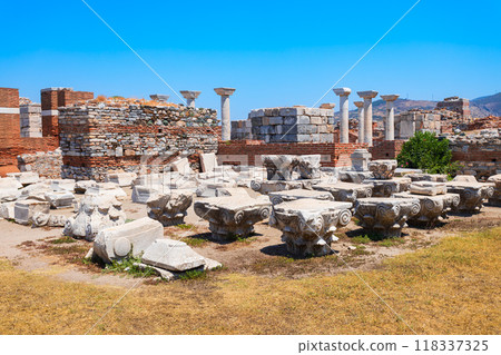 St. John Basilica at Ephesus ancient city in Selcuk in Turkey St. John Basilica at Ephesus ancient city in Selcuk in Turkey 118337325