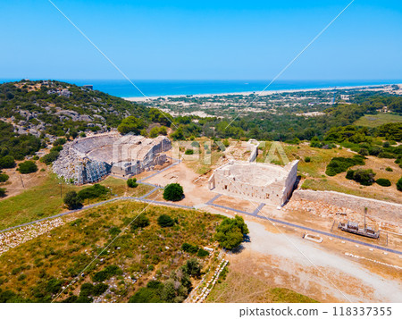 Patara ancient city aerial panoramic view, Turkey 118337355