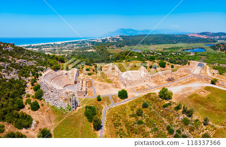 Patara ancient city aerial panoramic view, Turkey Patara ancient city aerial panoramic view, Turkey 118337366