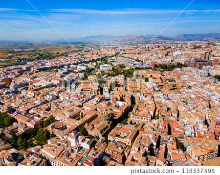Granada city aerial panoramic view in Spain 118337398